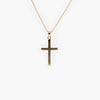 9 Carat Gold Medium Cross Pendant Necklace