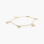 9 Carat Gold Moon & Stars Bracelet - Jordans Jewellers