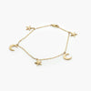 Jordans Jewellers 9ct yellow gold moon & stars bracelet - Alternate shot 1