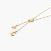 Jordans Jewellers 9ct yellow gold moon and stars drop necklace - Alternate shot 1
