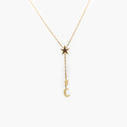 9 Carat Gold Moon & Stars Drop Necklace - Jordans Jewellers