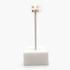 9 Carat Gold Round Emerald Rubover Stud Earrings - Jordans Jewellers