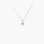 9 Carat Gold & Grey Freshwater Pearl Pendant Necklace - Jordans Jewellers