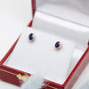 9 Carat Rose Gold & Blue Sapphire Stud Earrings