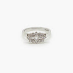 9 Carat White Gold & Diamond Boat Ring - Jordans Jewellers