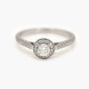9 Carat White Gold Diamond Halo Ring