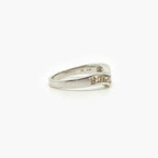 9 Carat White Gold & 0.50 Carat Diamond Wishbone Ring - Jordans Jewellers
