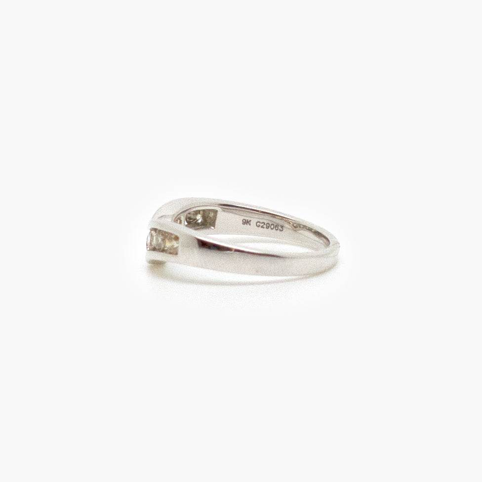 9 Carat White Gold & 0.50 Carat Diamond Wishbone Ring - Jordans Jewellers