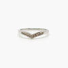 9 Carat White Gold & 0.17 Carat Diamond Wishbone Ring