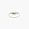 9 Carat White Gold & 0.17 Carat Diamond Wishbone Ring
