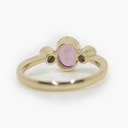 Almandine Garnet & Pearl Three Stone Ring - Jordans Jewellers