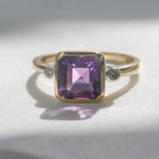 Amethyst & Diamond 9ct Gold Ring - Jordans Jewellers