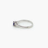 Blue Sapphire & Baguette Diamond Ring