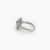 Blue Sapphire & Diamond Daisy Cluster Ring
