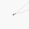 Jordans Jewellers 9ct white gold blue topaz trillion cut pendant necklace