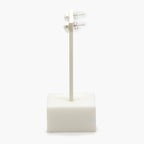 Brushed Silver Heart Stud Earrings - Jordans Jewellers