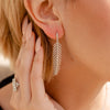 Jordans Jewellers 9ct white gold diamond pre-owned feather drop earrings - Alternate shot 1 - Alternate shot 2
