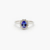 Jordans Jewellers 18ct white gold pre-owned tanzanite and brilliant-cut diamond cluster ring