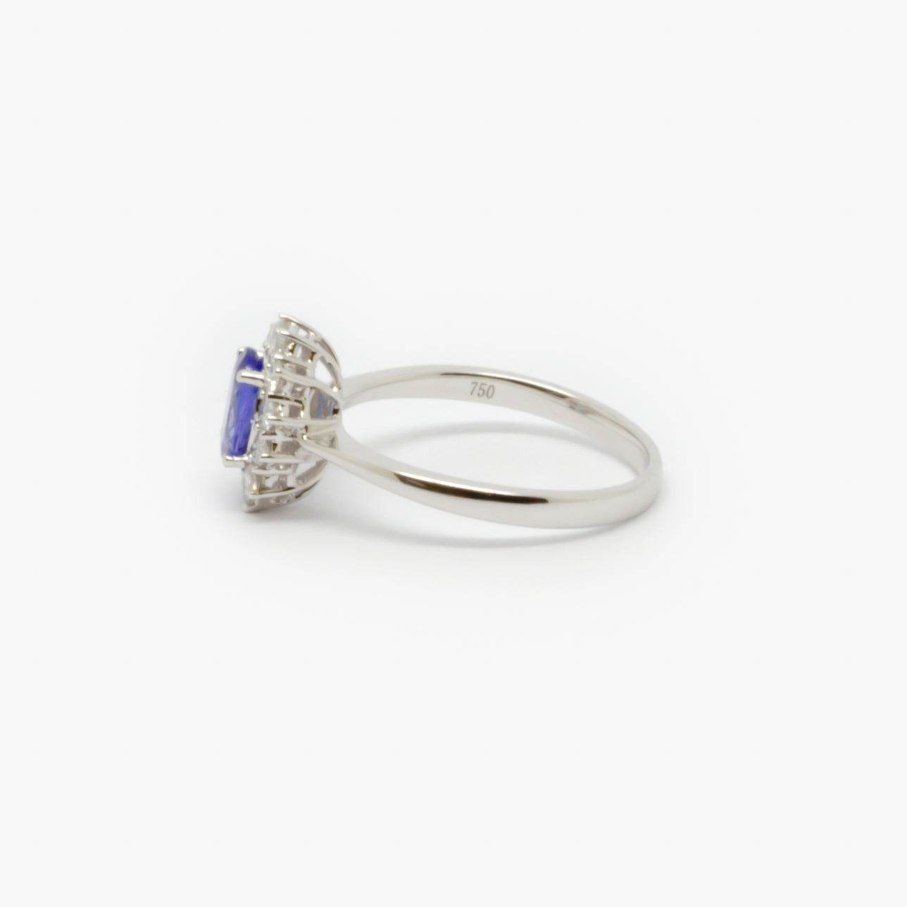 Tanzanite & Brilliant-Cut Diamond Cluster Ring - Jordans Jewellers