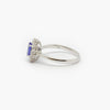 Jordans Jewellers 18ct white gold pre-owned tanzanite and brilliant-cut diamond cluster ring - Alternate shot 1