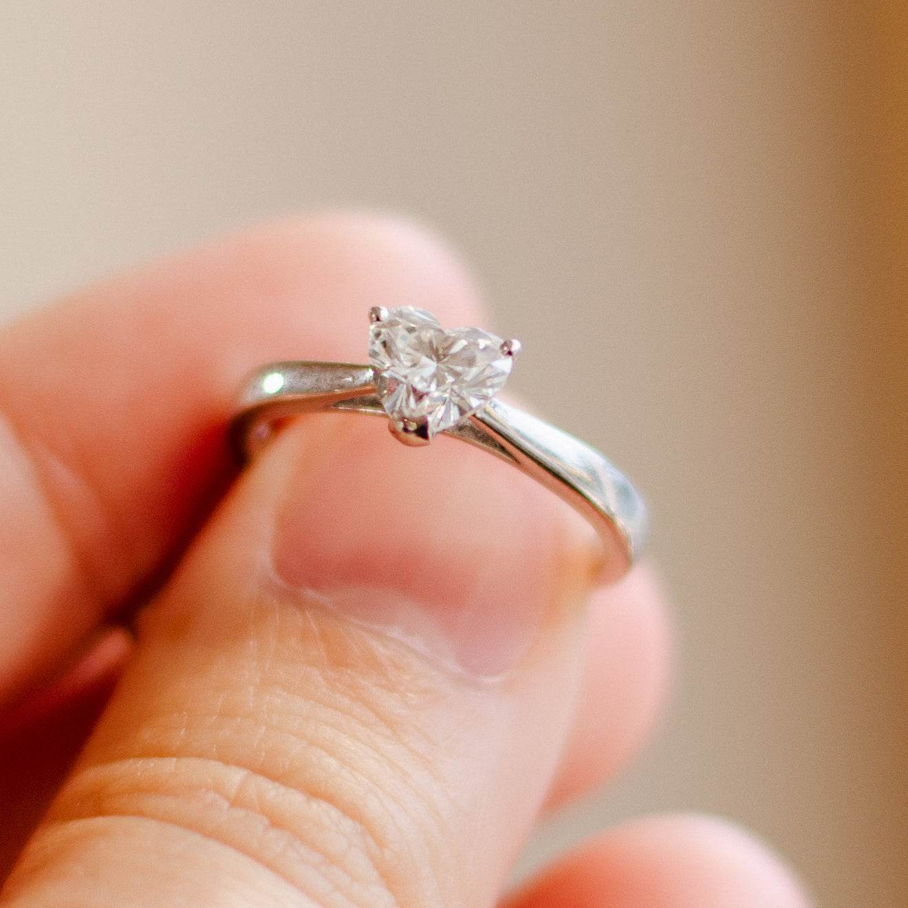 Diamond Heart Solitaire Ring - Jordans Jewellers