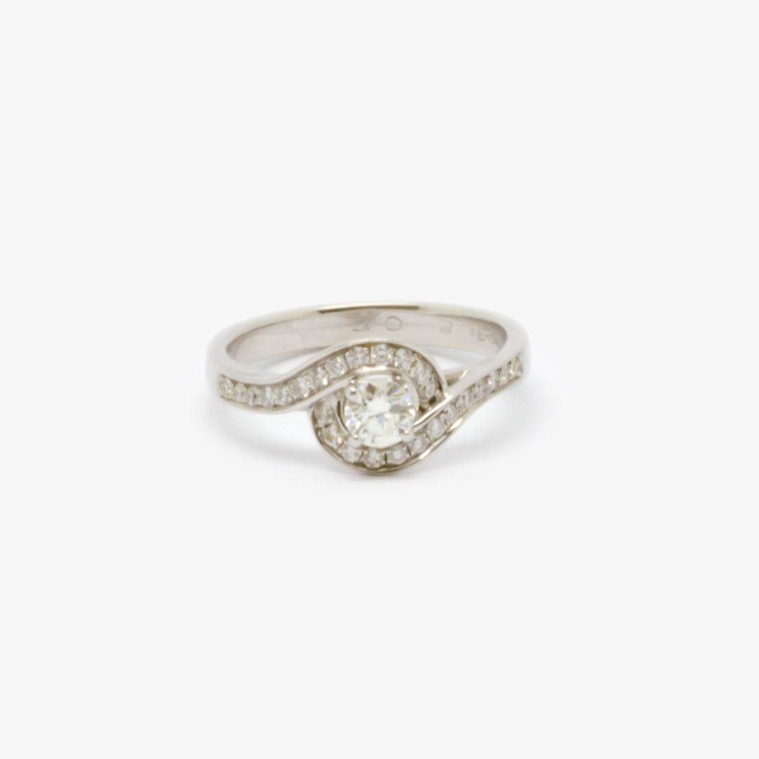 Diamond & Swirl Ring - Jordans Jewellers