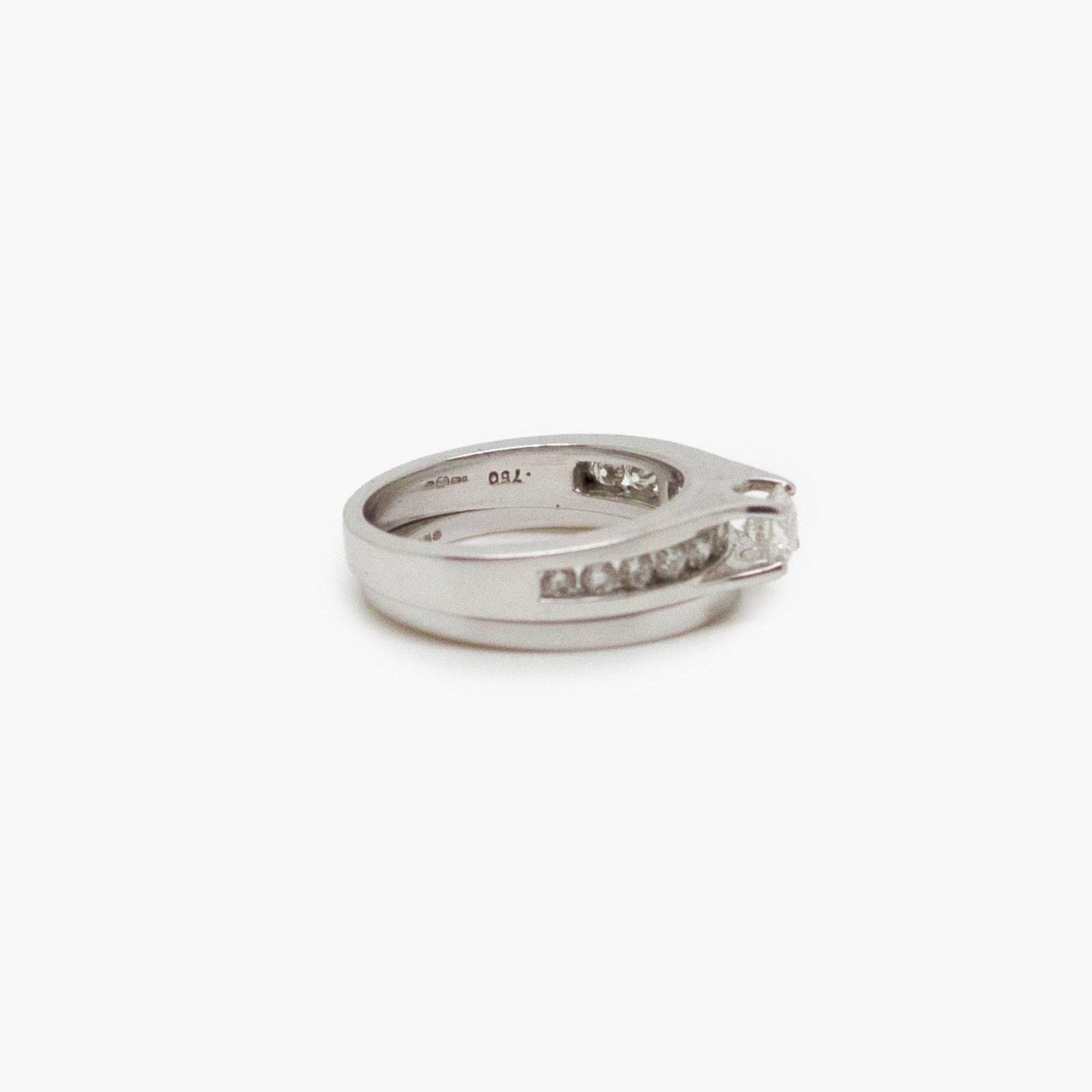 Diamond Wedding Set With Plain Wedding Band - Jordans Jewellers