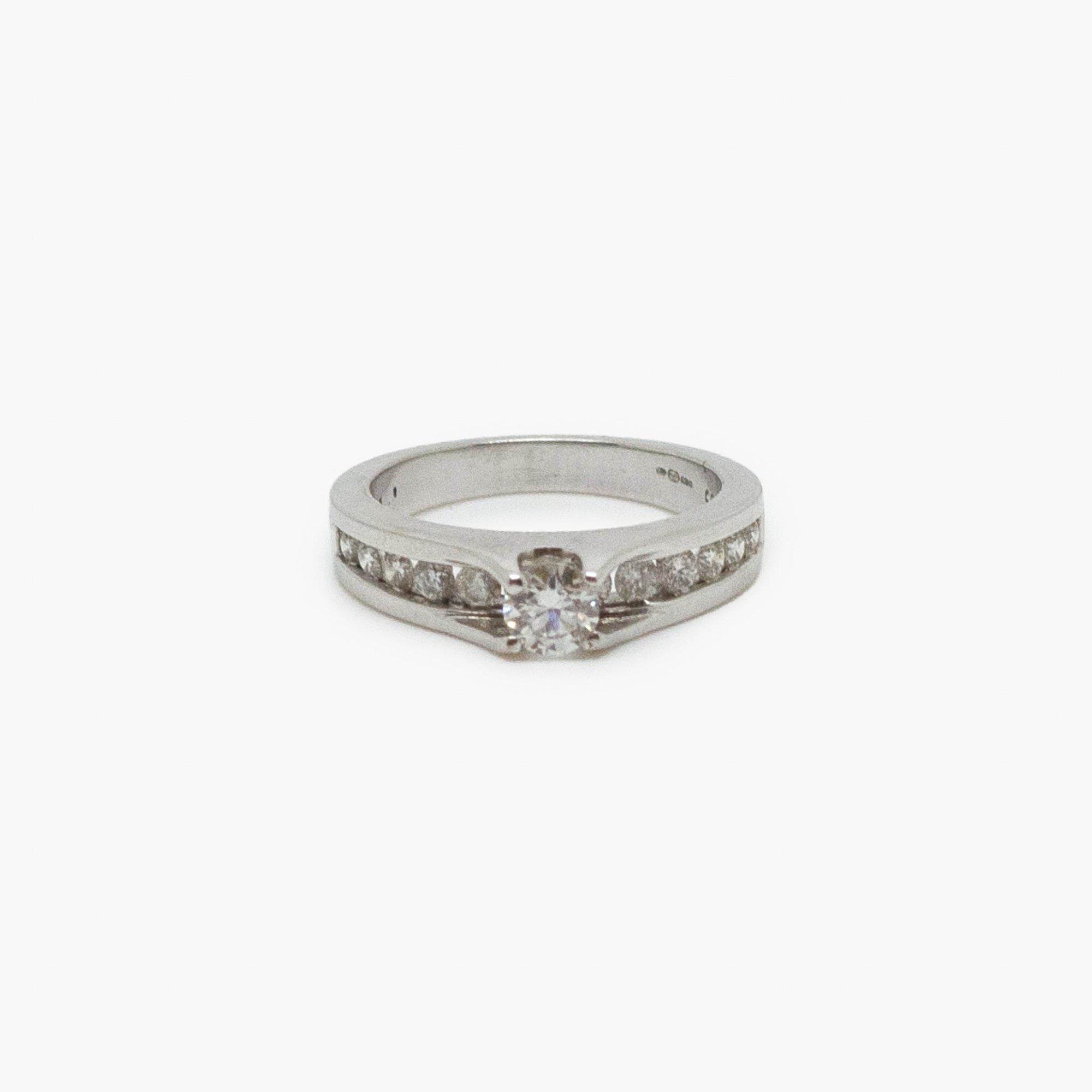 Diamond Wedding Set With Plain Wedding Band - Jordans Jewellers