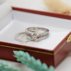 Diamond Wedding Set With Plain Wedding Band - Jordans Jewellers