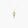 Early 20th Century Peridot & Seed Pearl Pendant Necklace