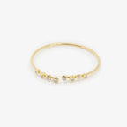 NEW 18 Carat Yellow Gold Eight Diamond Bubble Bangle - Jordans Jewellers
