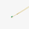 Jordans Jewellers 9ct yellow gold emerald pear rubover drop pendant necklace - Alternate shot 1