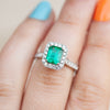 Pre-Owned Emerald & Diamond Ring