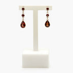 Garnet Triple Drop Earrings - Jordans Jewellers