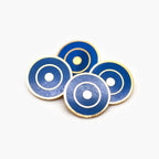 Pre-Owned 18 Carat Gold Blue Enamel Cufflinks - Jordans Jewellers