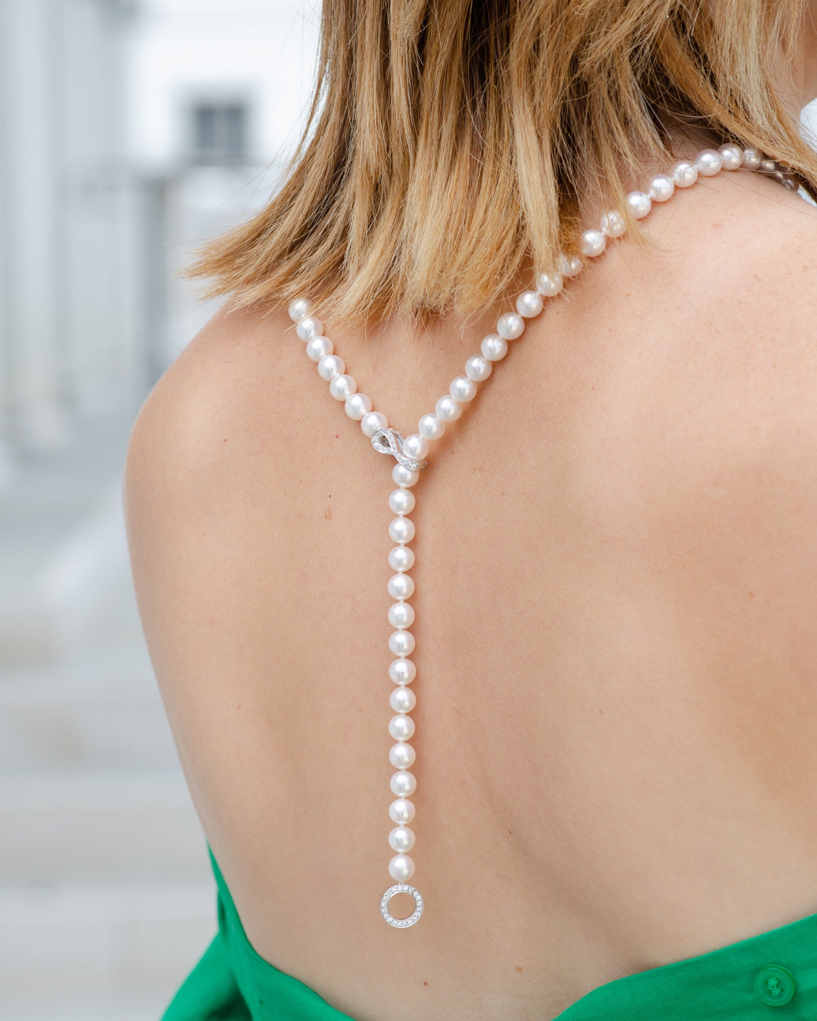 Cultured Pearl and Diamond Necklace - Jordans Jewellers