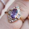 Amethyst Diamond & Aquamarine Ring - Jordans Jewellers