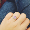 Jordans Jewellers platinum purple sapphire and diamond ring - Alternate shot 1 - Alternate shot 2 - Model shot 1