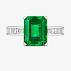 Lapidary 0.10x0.8cm Green Emerald Cut Ring - Jordans Jewellers