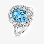 Lapidary Pale Blue & White Cluster Ring - Jordans Jewellers