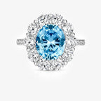 Lapidary Pale Blue & White Cluster Ring - Jordans Jewellers