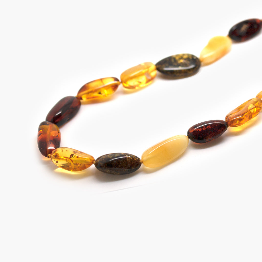 Long Multi-Colour Amber Necklace