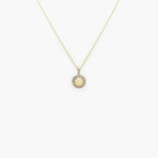 Opal & Diamond Cluster Pendant Necklace - Jordans Jewellers