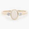 Opal & Diamond Three Stone Ring