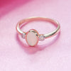 Opal & Diamond Three Stone Ring