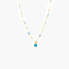 Jordans Jewellers rolled gold opalite drop vermeil necklace - Alternate shot 1