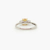 Orange Sapphire & Diamond Three Stone Ring