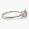Pink Spinel & Diamond Trilogy Ring - right side view