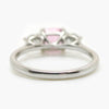 Pink Spinel & Diamond Trilogy Ring - back view
