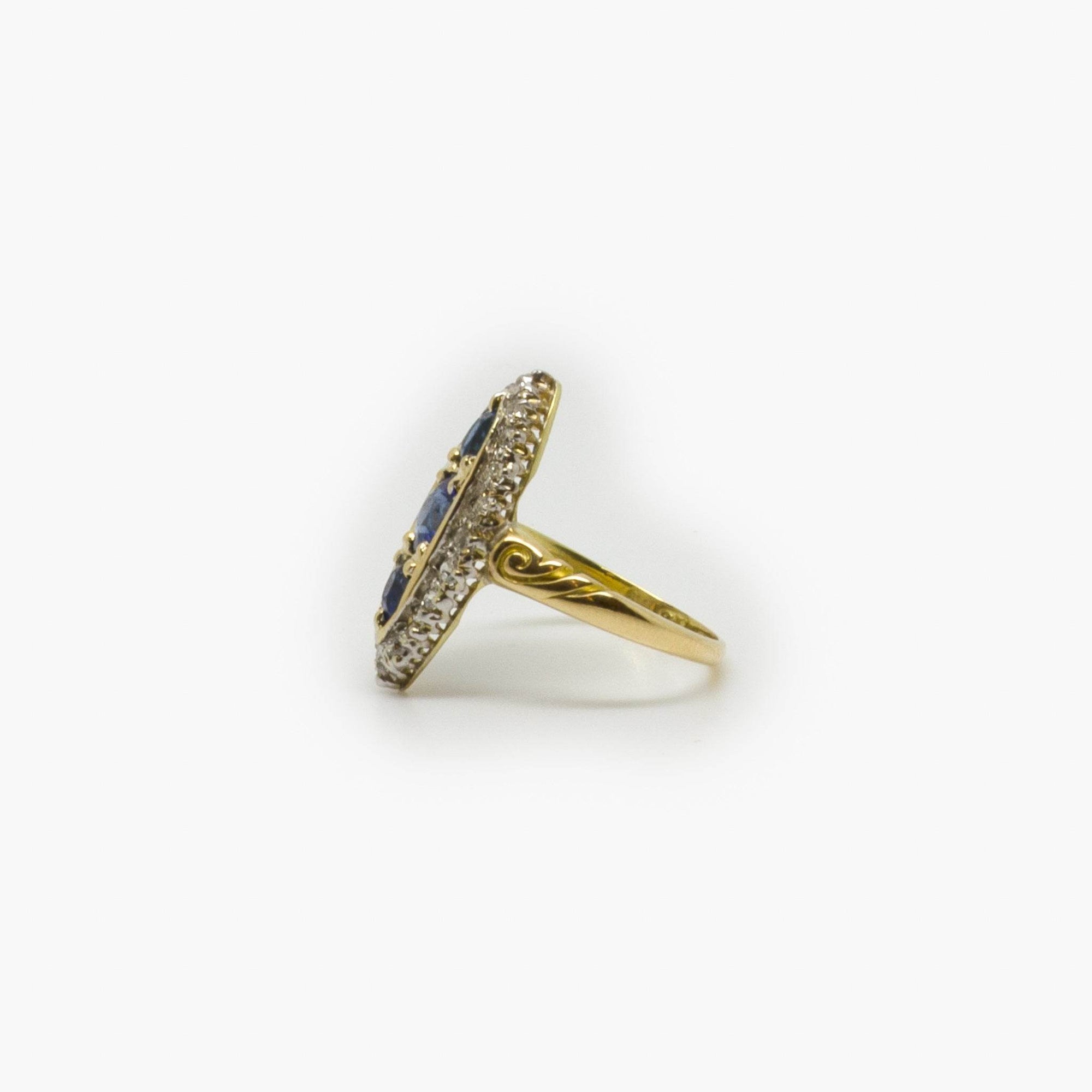 Pre-Owned 18 Carat Gold Sapphire & Diamond Ring - Jordans Jewellers